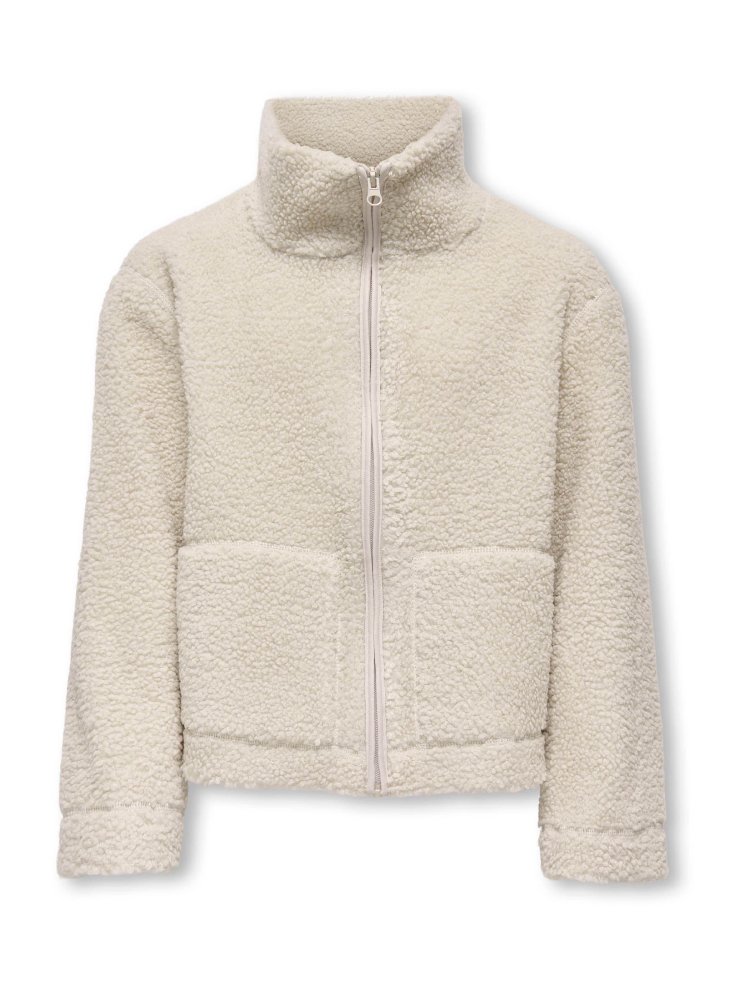 ONLY GIRLS Fleece jacket in Grey: front