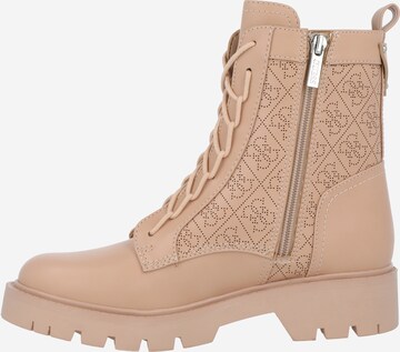 GUESS Lace-Up Ankle Boots 'Raziela' in Beige