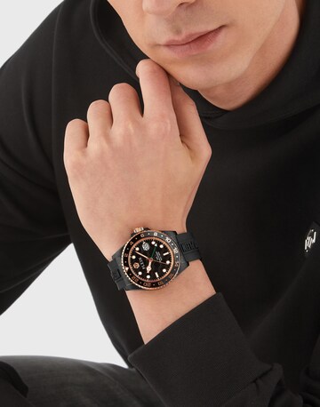 Orologio analogico 'Gmt I  Challenger' di Philipp Plein in nero: frontale