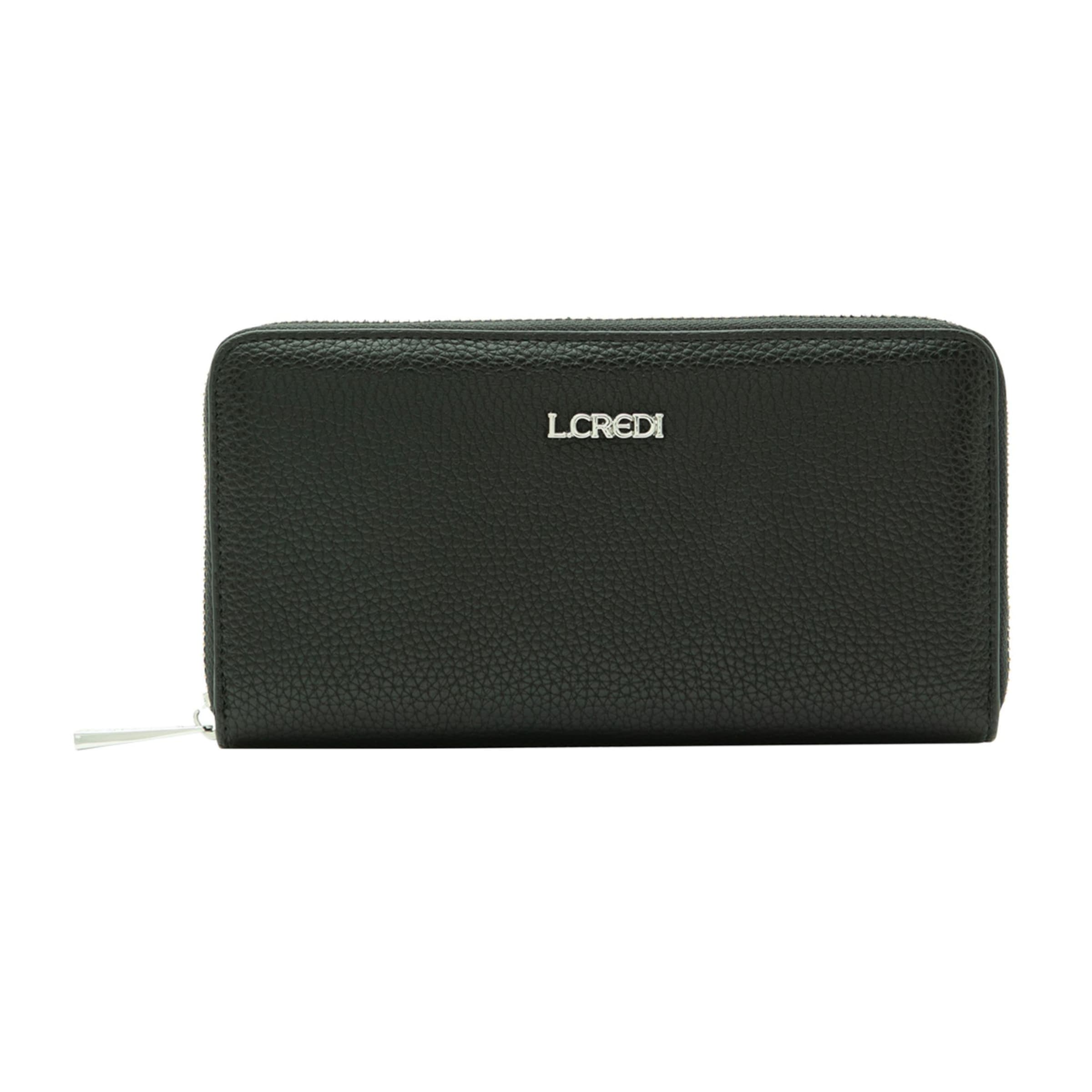 L.CREDI Wallet 'Perla' in Black: front