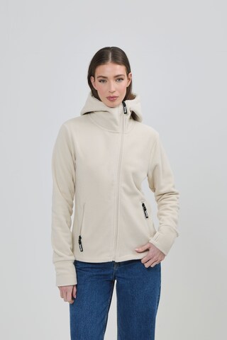 BENCH Fleece Jacket 'Ninja' in Beige: front