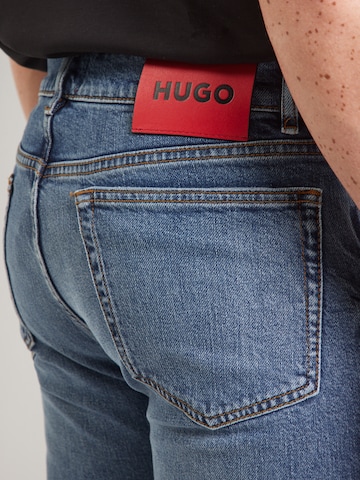 HUGO Slimfit Kavbojke '708' | modra barva