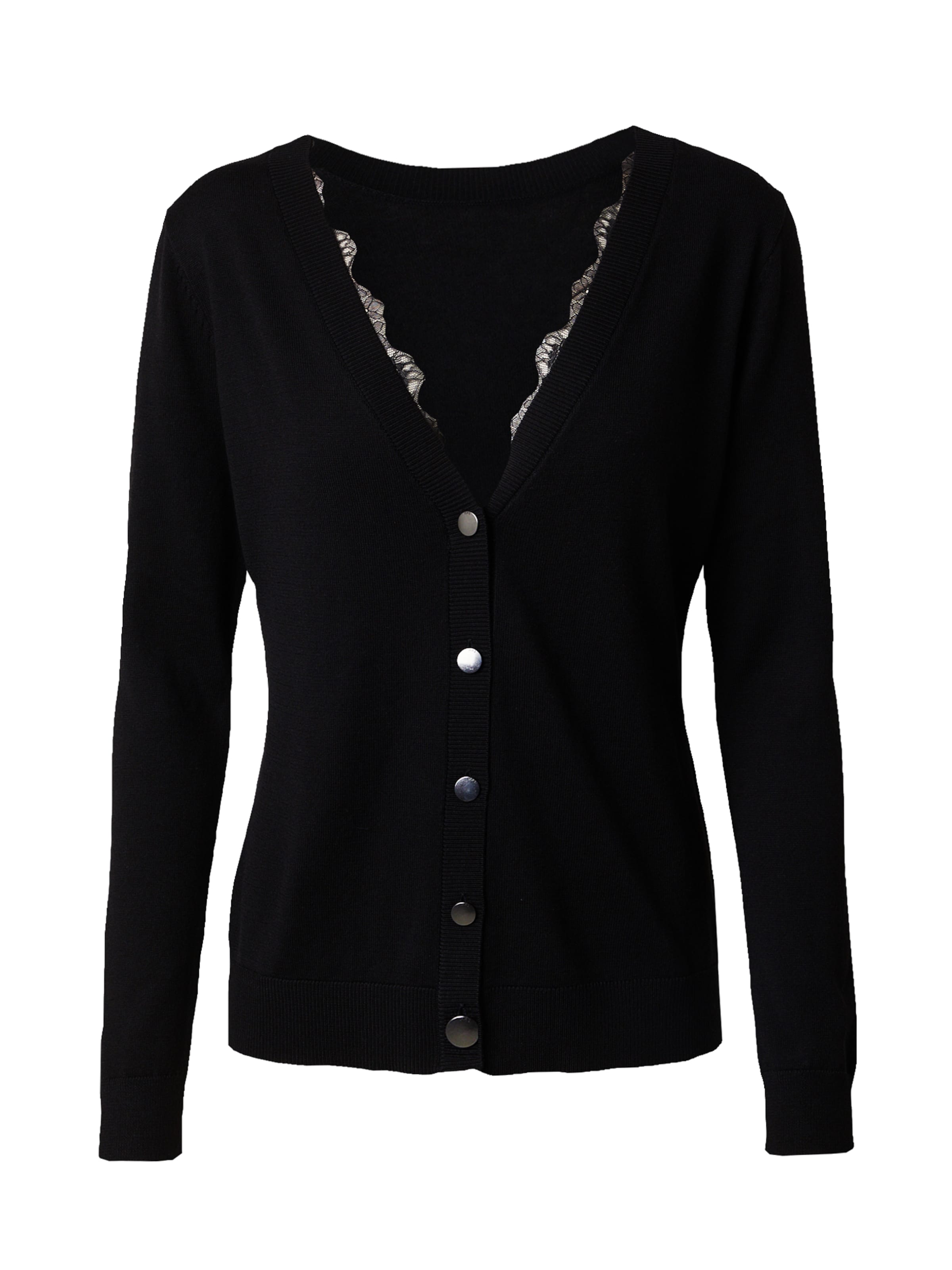 IKKS Вязаная кофта в Черный: спереди