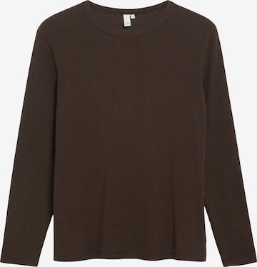 T-shirt QS en marron : devant