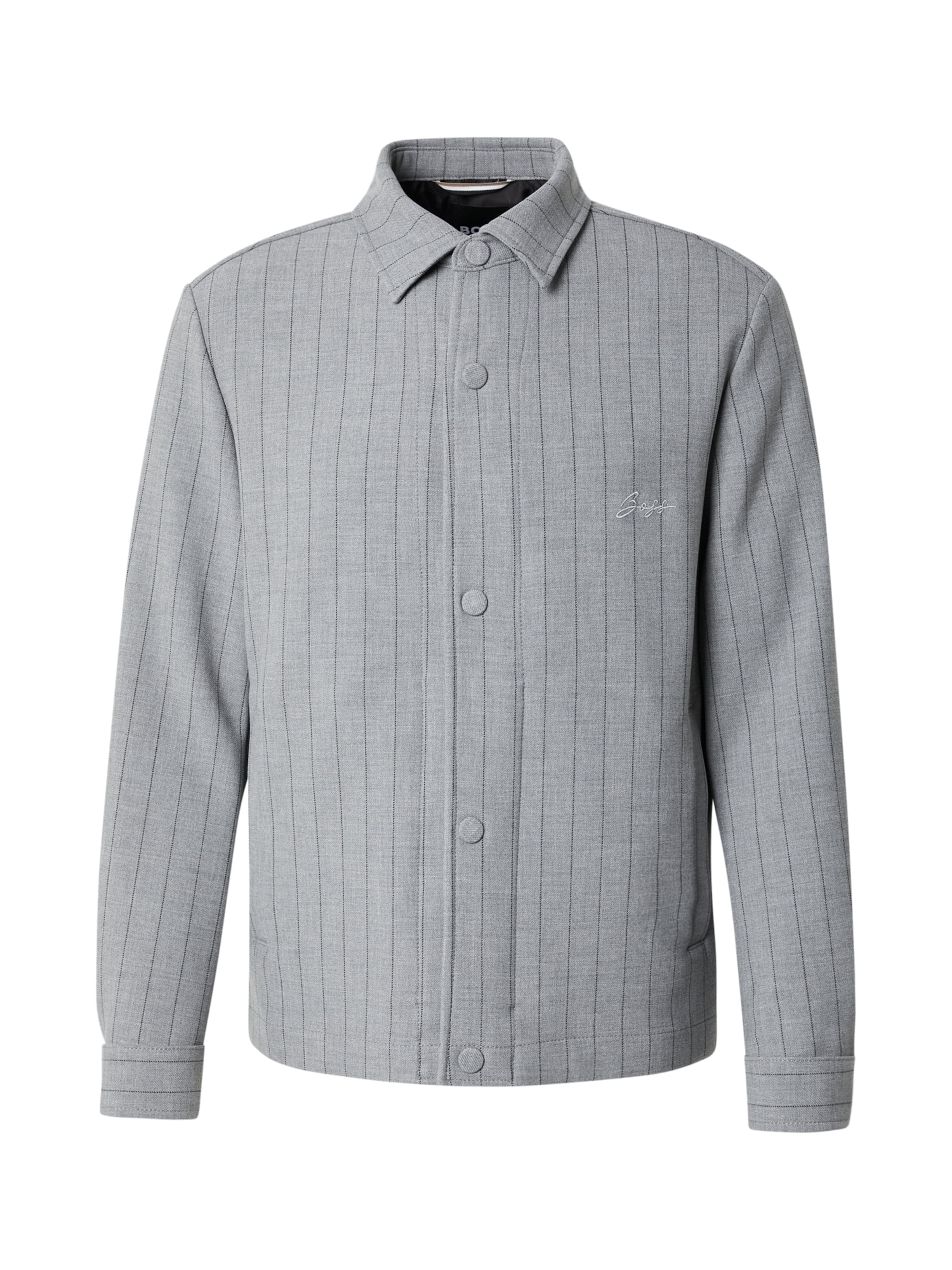 BOSS Välikausitakki 'Carper' värissä harmaa: etupuoli