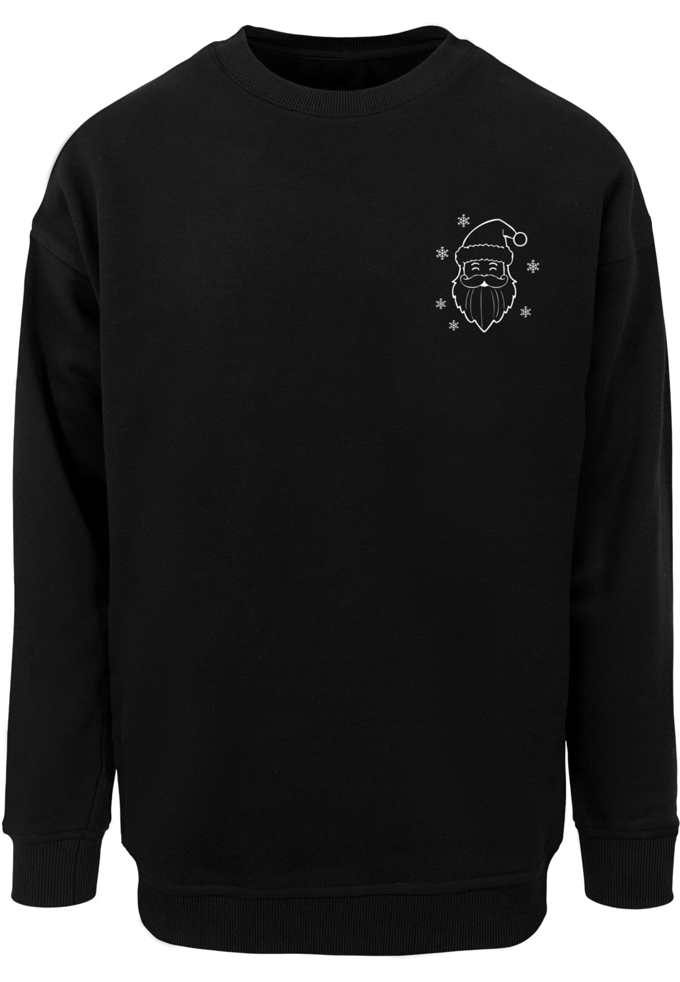 Sweat-shirt 'Christmas Santa' Merchcode en noir : devant