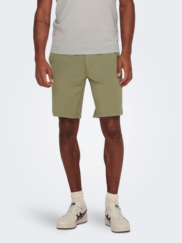 Only & Sons Regular Chino 'Mark' in Groen: voorkant