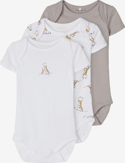 NAME IT Body in honig / taupe / weiß, Produktansicht