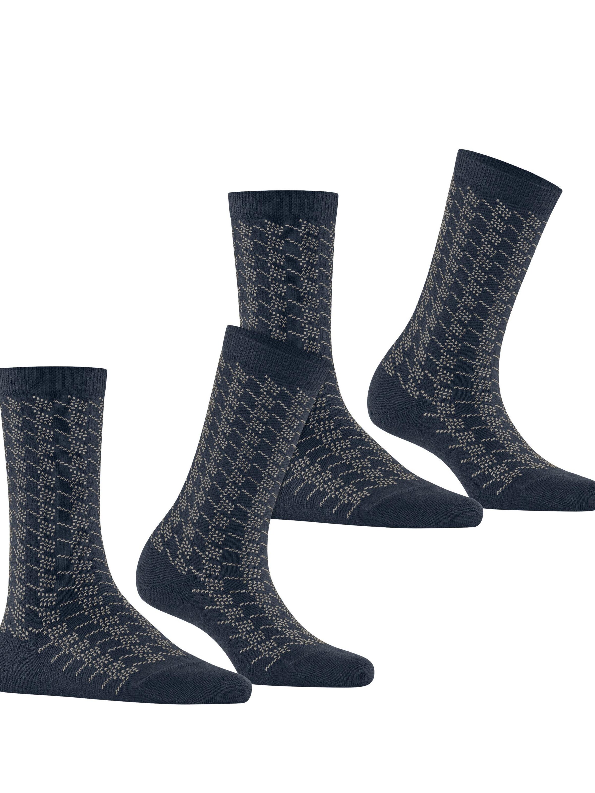 ESPRIT Socken 'Pepita Pattern 2-Pack'‌‌‌ in Blau