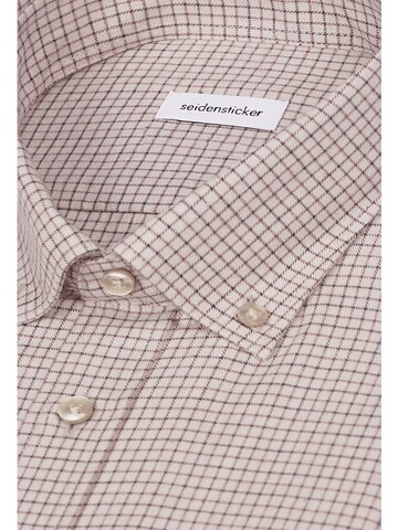 SEIDENSTICKER Slim fit Overhemd in Beige