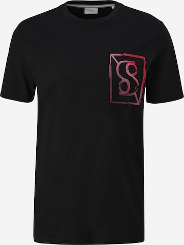 s.Oliver T-Shirt in Schwarz: predná strana