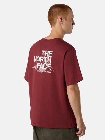 THE NORTH FACE Shirt 'M MOUNTAIN SKETCH SS TEE  RELAXED' in Red