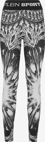 Plein Sport - Skinny Leggings ' Optical Flower ' em preto: frente