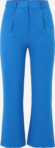 minus Flared Bandplooibroek 'Velia' in Blauw: voorkant