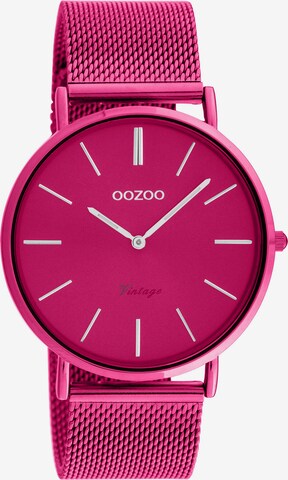 OOZOO Analog Watch in Pink: front