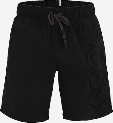 Pantaloncini da bagno 'Whale' di BOSS in nero: frontale