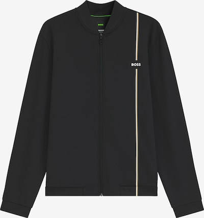 BOSS Urheilullinen collegetakki 'Game' koossa S värissä beige / musta / valkoinen, Tuotenäkymä