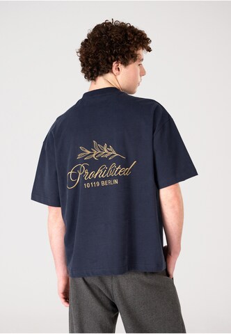 Prohibited - Camisa 'Leaf' em azul