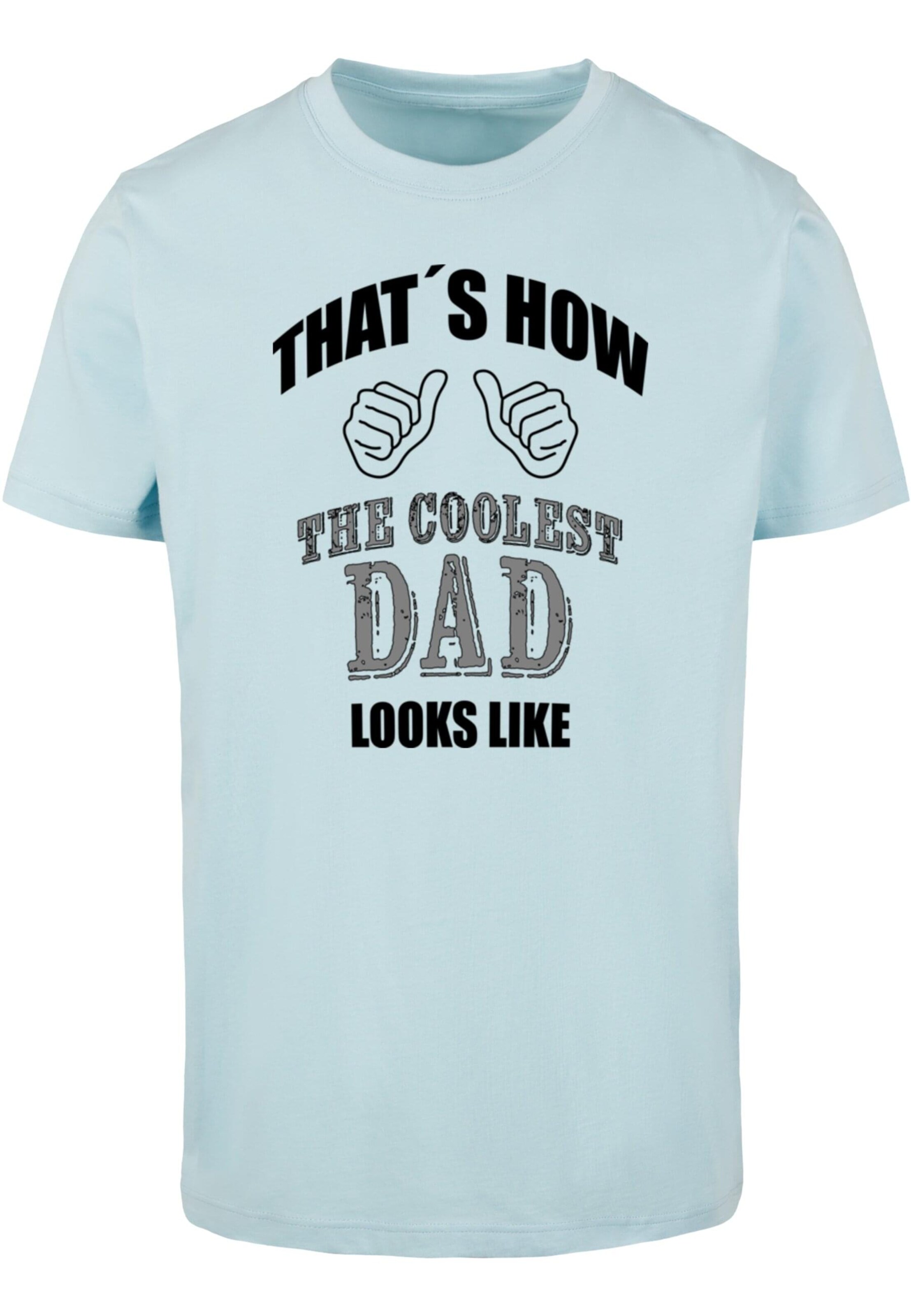T-Shirt 'Coolest Dad' Merchcode en bleu : devant
