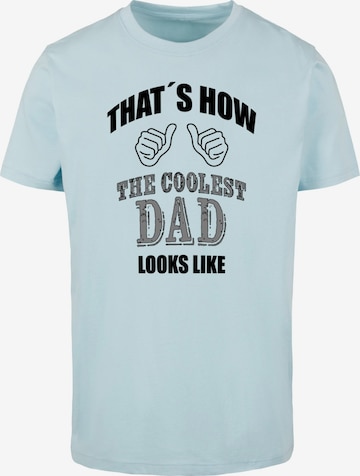 T-Shirt 'Coolest Dad' Merchcode en bleu : devant
