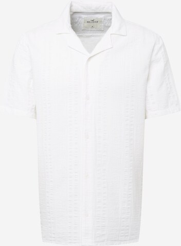 HOLLISTER - Ajuste regular Camisa en blanco: frente