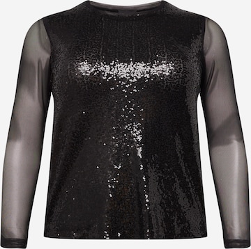 Persona by Marina Rinaldi - Camiseta 'VECE' en negro: frente