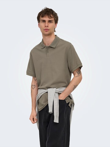 Only & Sons Poloshirt 'ONSBEN' in Braun: Vorderseite