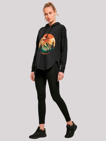 Sweat-shirt 'Sonnenuntergang Berglandschaft' F4NT4STIC en noir