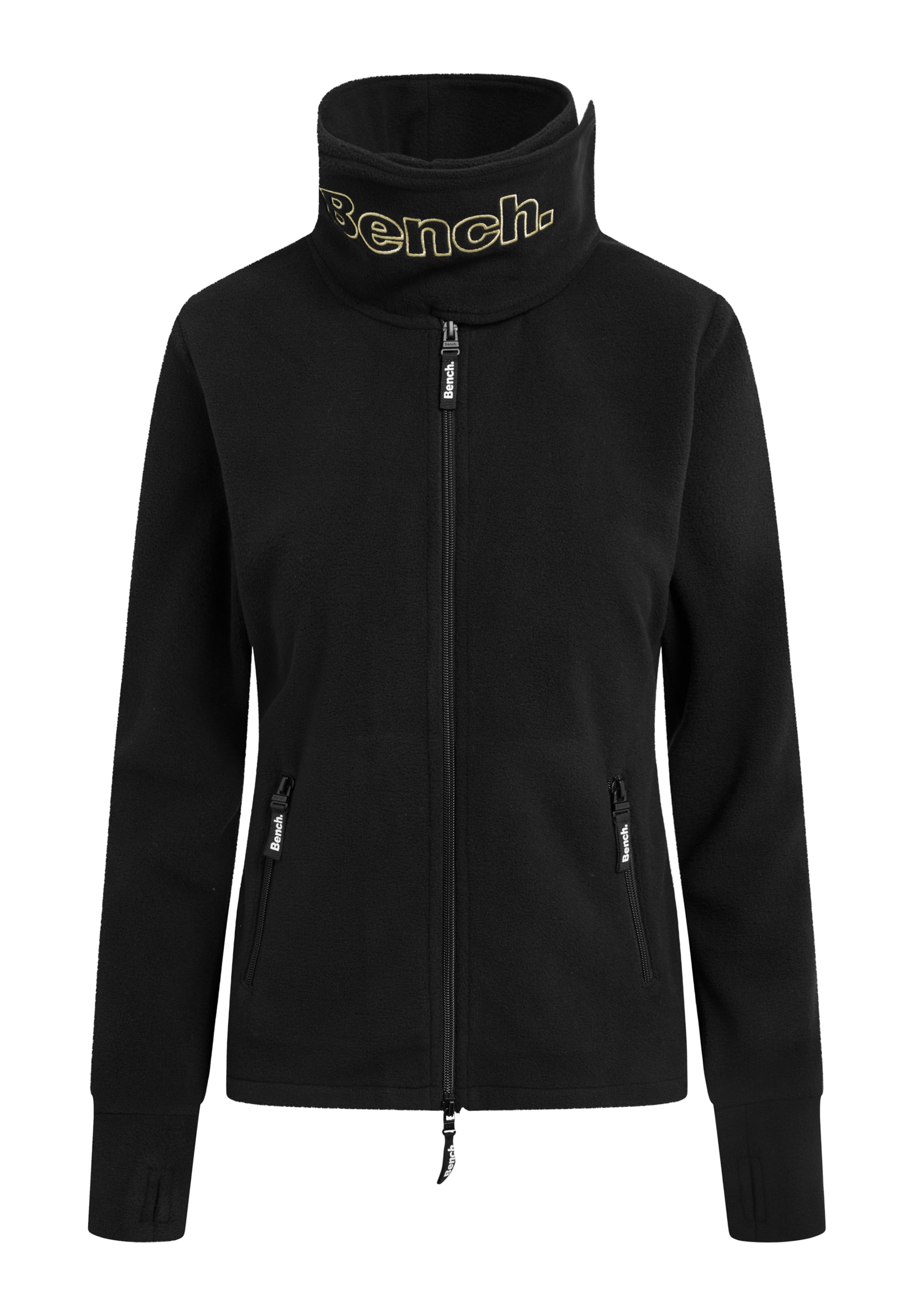 BENCH Fleecejacke in Schwarz: Vorderseite