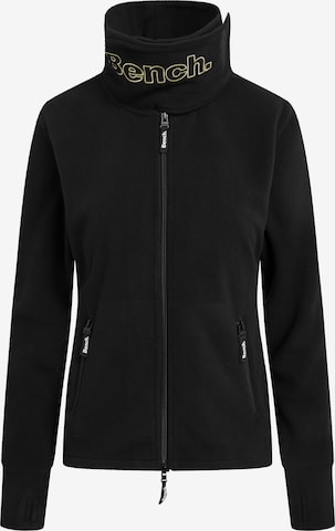 BENCH Fleecejacke in Schwarz: Vorderseite