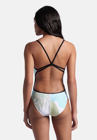 Costum de baie sport 'LIGHT FLORAL' de la ARENA pe alb