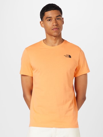 Coupe regular T-Shirt fonctionnel 'Red Box' THE NORTH FACE en orange : devant