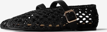 L37 HANDMADE SHOES - Sabrina com tiras 'FOREVER ON A SUNDAY' em preto: frente