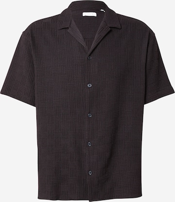 Comfort fit Camicia 'JJEMatteo' di JACK & JONES in nero: frontale
