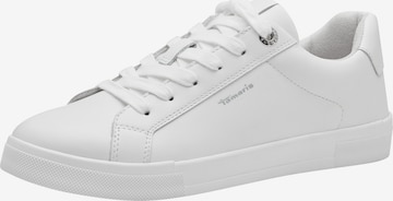 Baskets basses Tamaris en blanc : devant