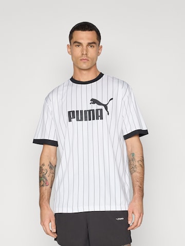 PUMA Performance Shirt 'Essentials' in White: front