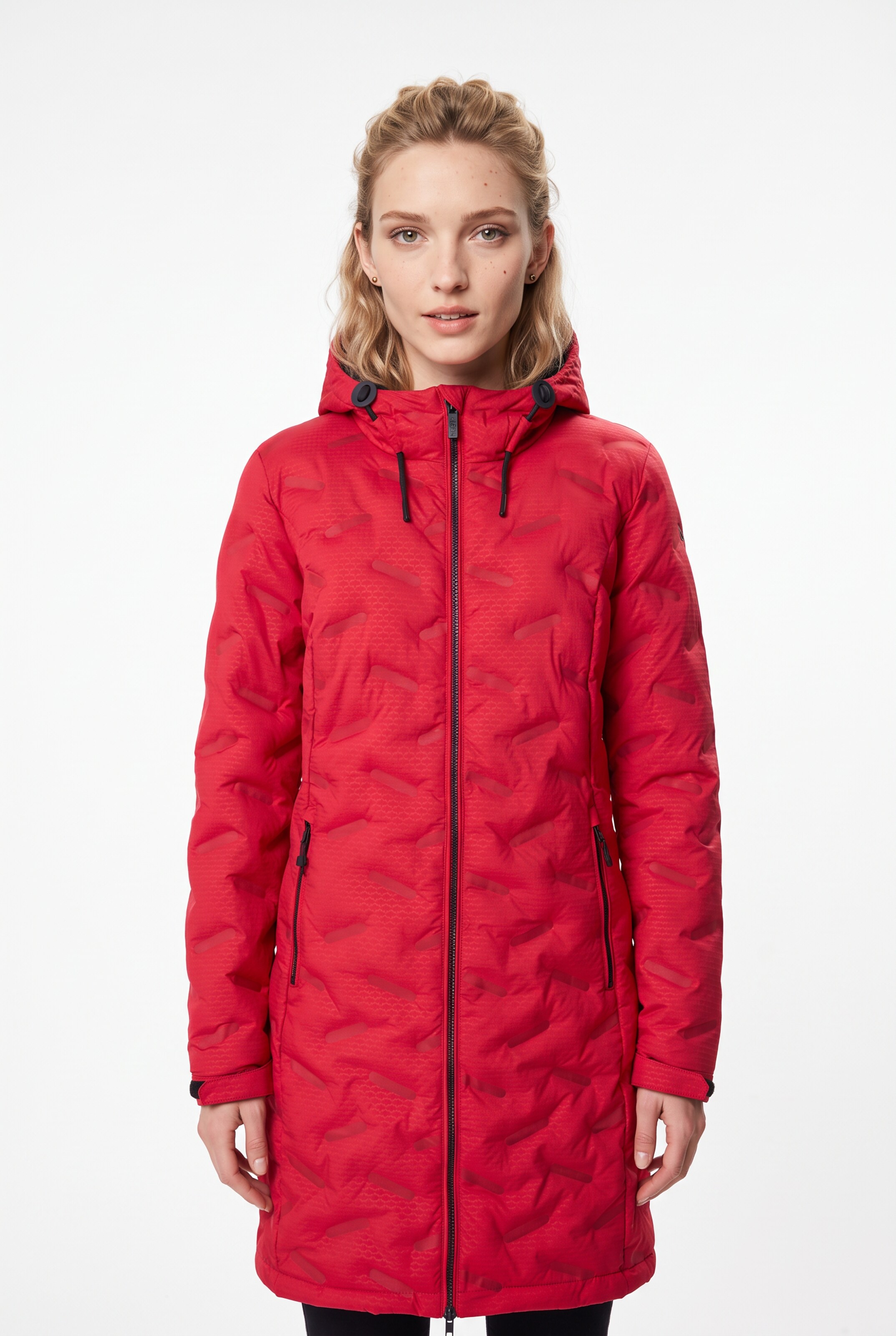 KILLTEC Winter Coat in Red: front