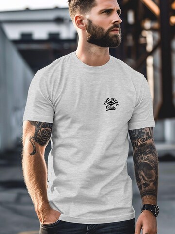 Neverless Shirt 'Two Beers only' in Grey: front
