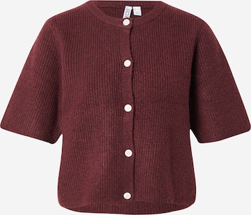 Cardigan 'PCSilly' PIECES en rouge : devant