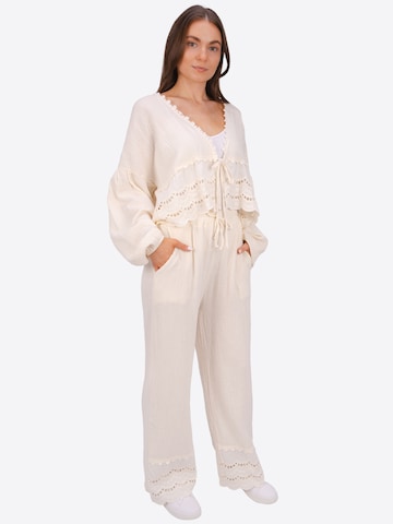 Seasons of April Wide leg Broek ' Ines' in Beige