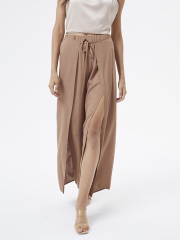 AIKI KEYLOOK Loose fit Pants 'Static' in Brown