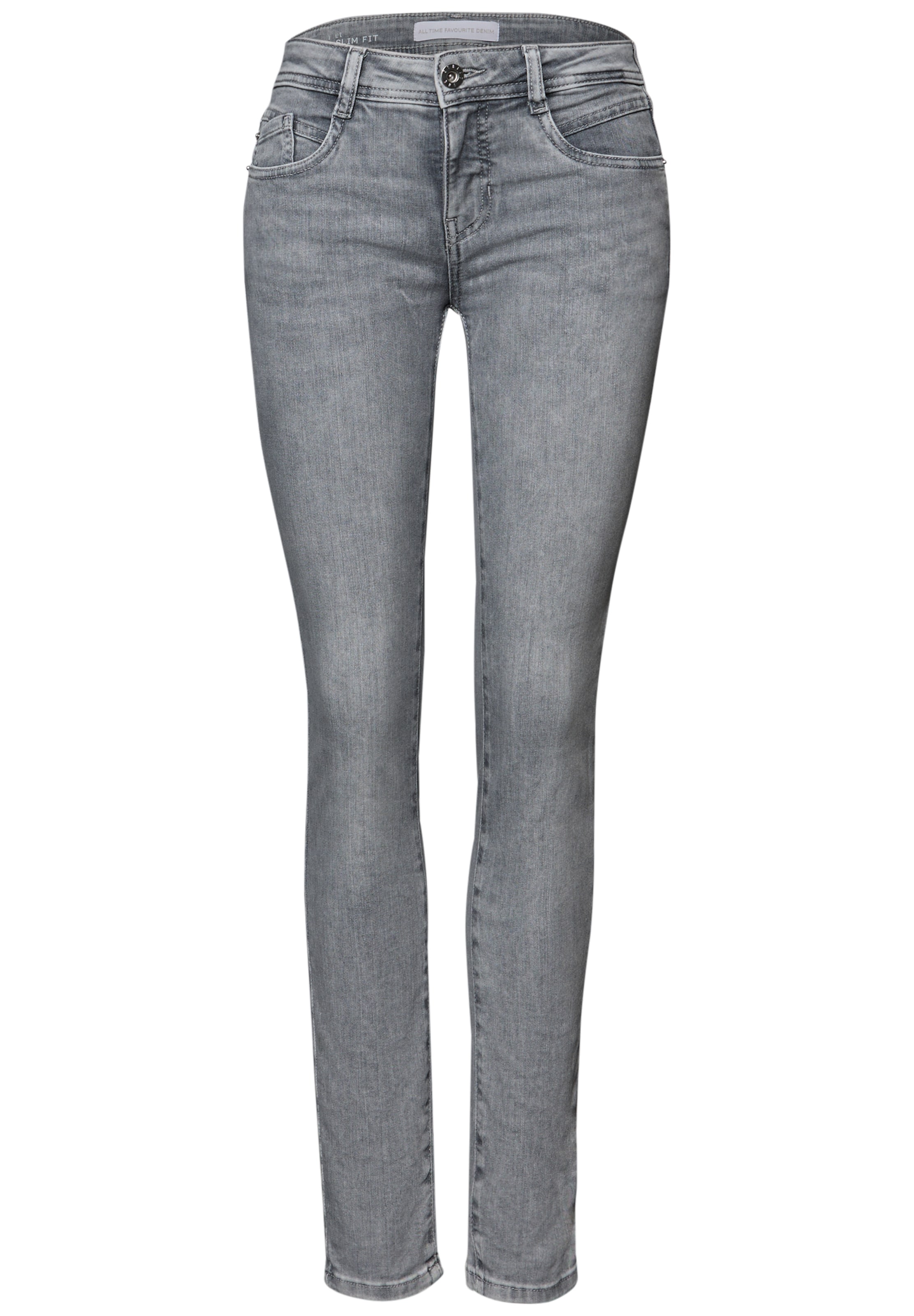 STREET ONE Slim fit Jeans in Grey: front