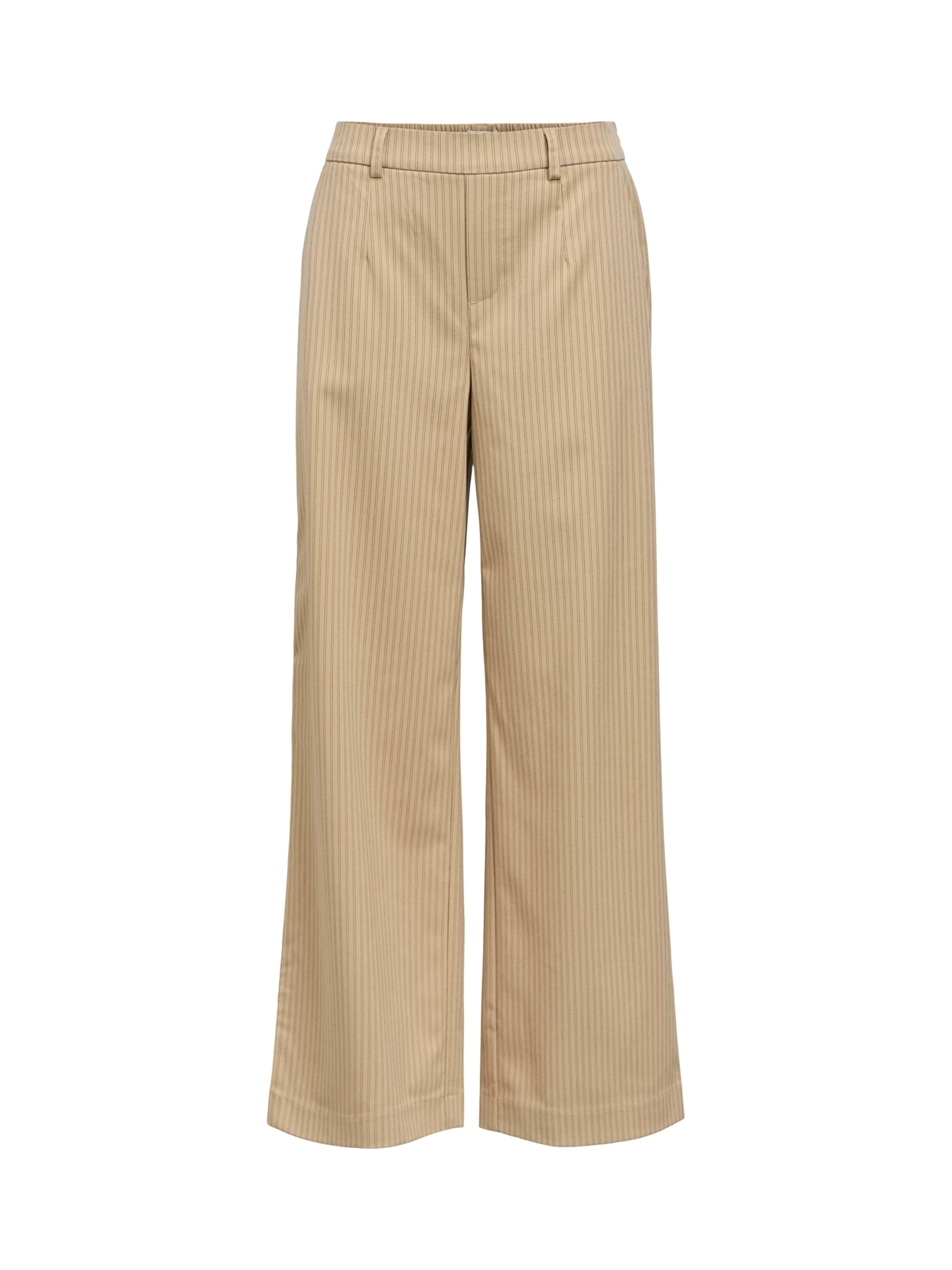 Wide Leg Pantalon 'OBJLISA' OBJECT en beige : devant