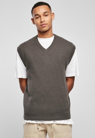 Urban Classics Regular fit Spencer ' Knit Slipover ' in Grijs: voorkant