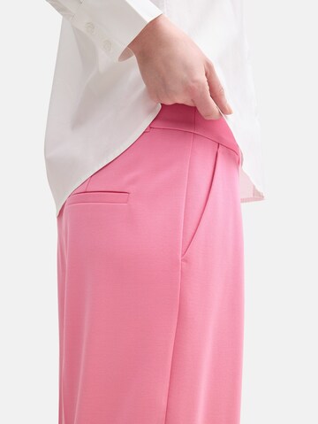 TOM TAILOR Wide leg Pleated Pants 'Lea' in Pink