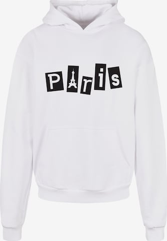 Merchcode Sweatshirt 'Paris' in Wit: voorkant