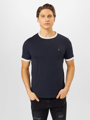 T-Shirt 'Groves Ringer' FARAH en bleu : devant