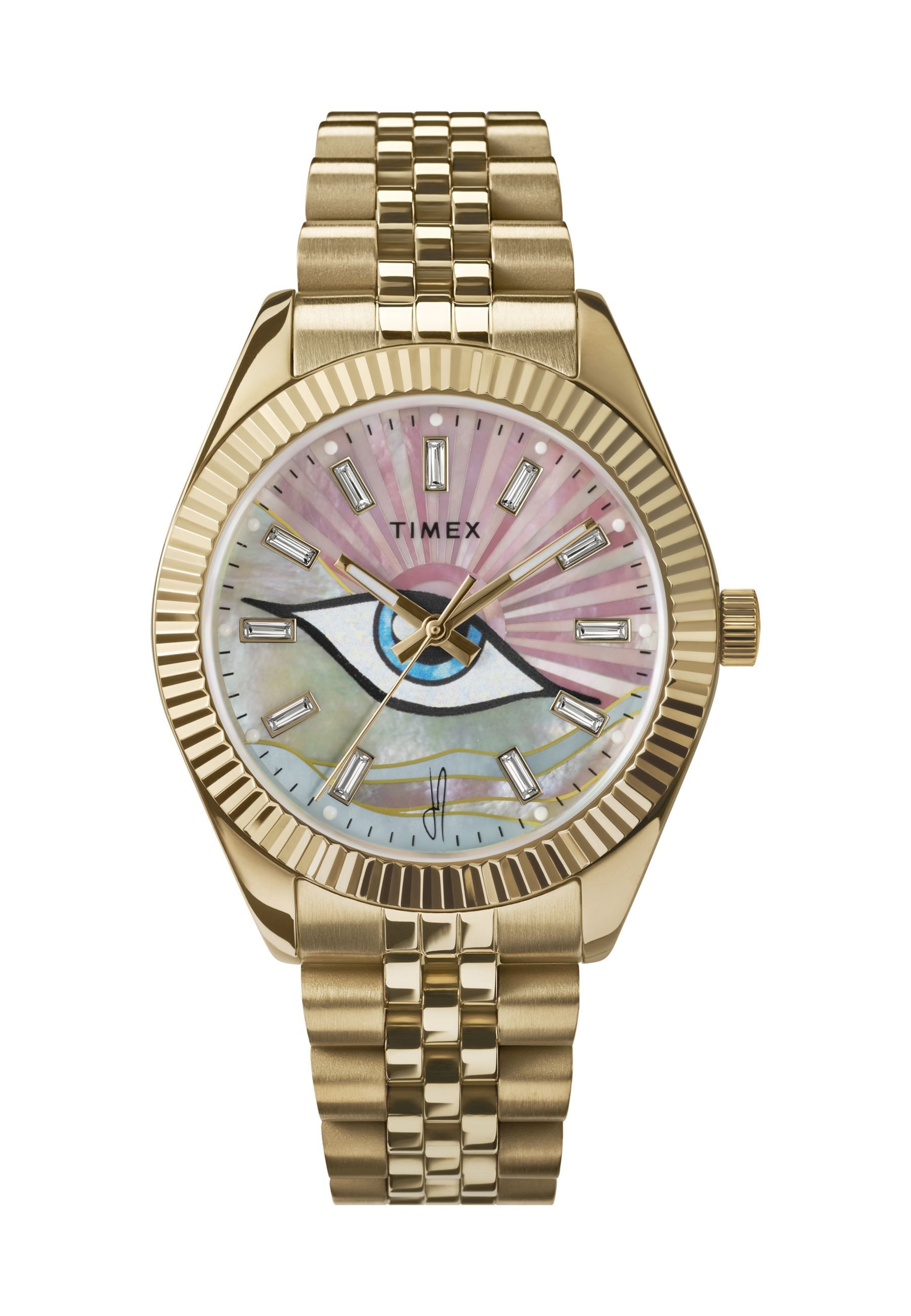 TIMEX Analoguhr 'Timex x Jacquie Aiche' in Gold: Vorderseite