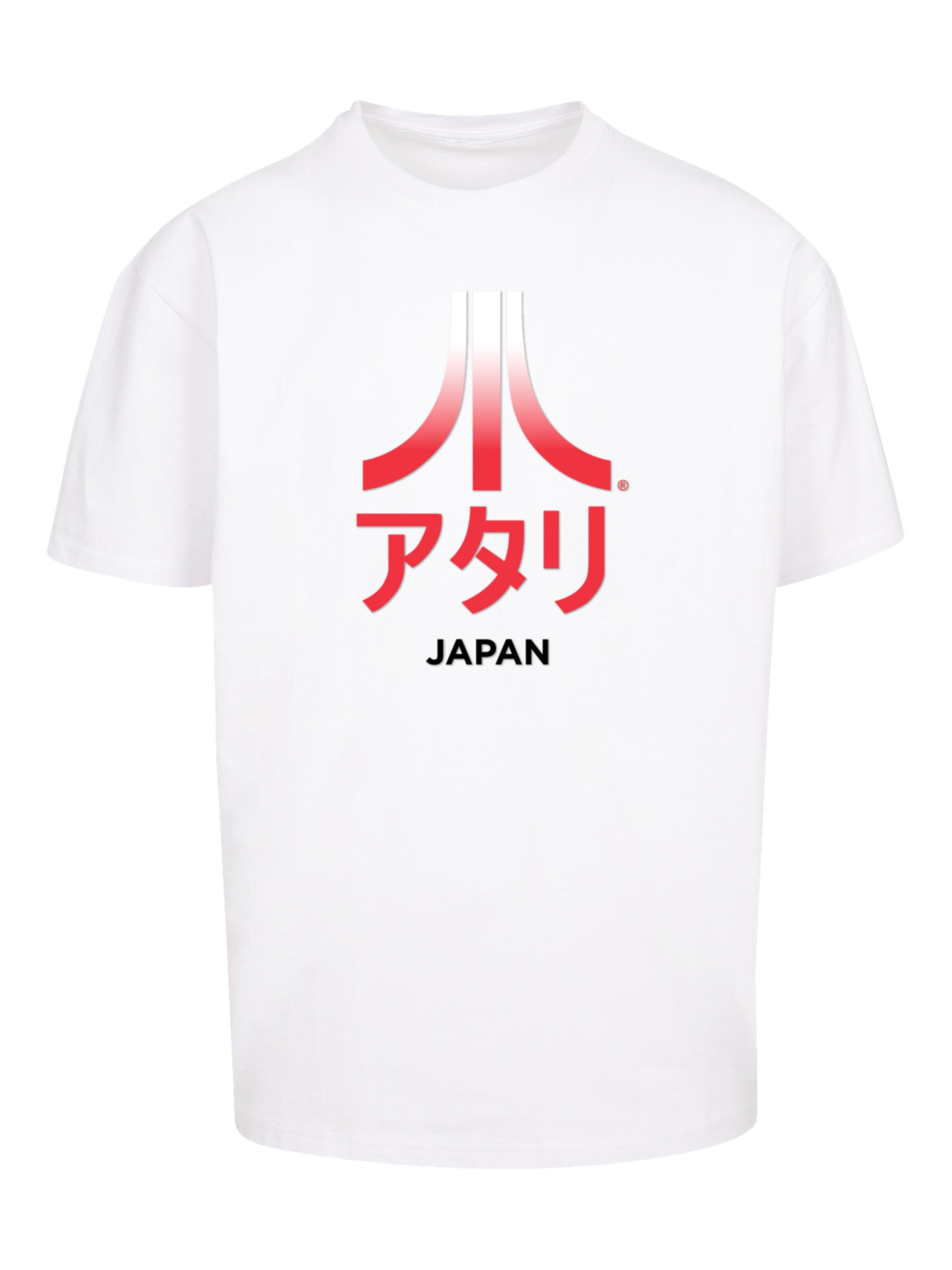 F4NT4STIC Shirt 'Atari Japan Retro Arcade Games' in Wit: voorkant