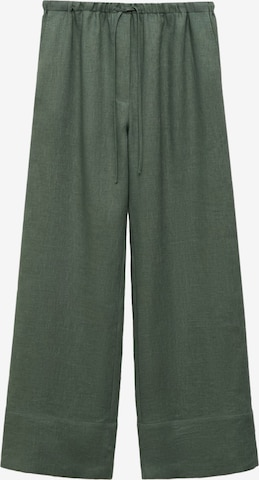 MANGO Wide Leg Housut 'MUSGO' värissä vihreä: etupuoli